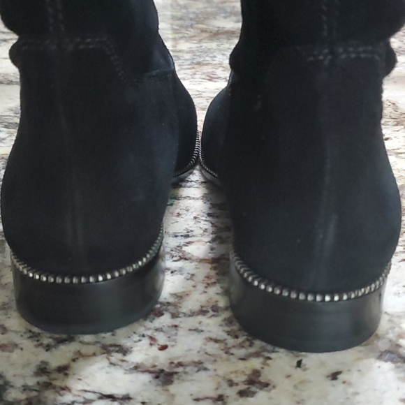 Michael Kors Black Suede Bayview Riding Boot Knee High Sz 7 - Picture 15 of 16